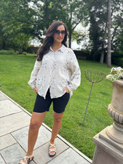 Stone Paisley Bubble Cotton Shirt Alina