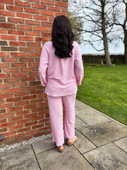 Pink Textured Co-Ord Set Bronte