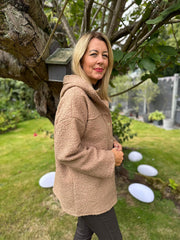 Camel Boucle Button Up Coat Kirsty Tillett s