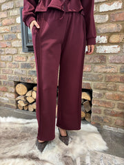 Wine Drawstring Co-Ord Skylar