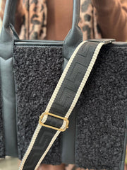 Black Sherpa Tote Bag