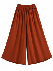 Rust Wide Leg Pull On Trousers Cara