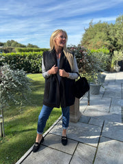 Black Sherpa Textured Gilet