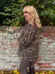 Leopard Boucle Mix Texture Coat Rayan