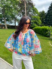Multicolour Boho Tassel Top Adalyn
