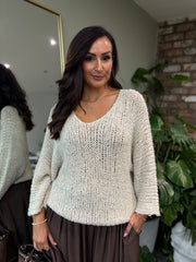 Stone Popcorn Knit Martha