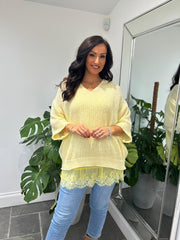 Lemon Two Piece V Neck Knit Eileen