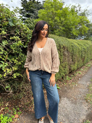 Biscuit Chunky Knit Cardi Gail