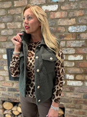 Khaki Boucle Gilet Elliott