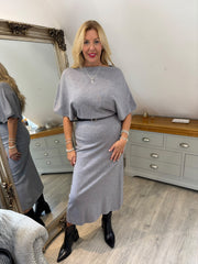 Grey Soft Knit Dress Emily