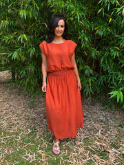 Rust Top & Skirt Set Daniella