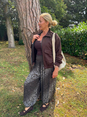 Chocolate Ombre Leopard Hareem Trousers