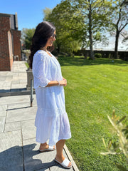 White Broderie Bardot Dress Orla