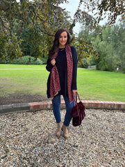 Navy Wave Detail Knit Darcie