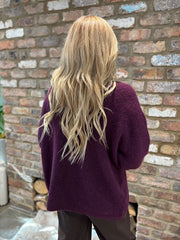 Grape Edge Top Edge Cardi Lynn