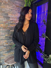 Black Diamante Shimmer Jacket Hazel