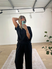 Black Gathered Hem Two Piece Marielle