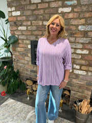 Lilac V Neck Top Sydney