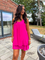 Lipstick Crochet Detail Dress Maya