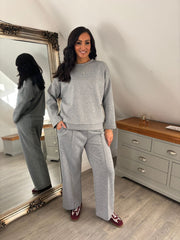 Grey Diamante Sweat Top Nina