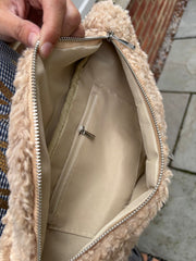 Stone Teddy Fleece Crossbody Bag