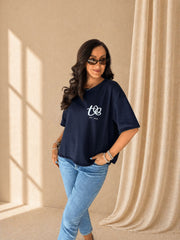 Navy The Tilletts Short Sleeve Sweatshirt