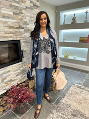 Grey Rose Design Knit Top Tilly