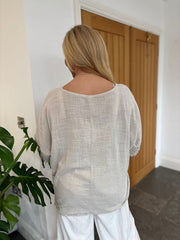 Stone Multi Hole Detail Top Terri