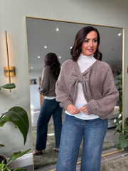 Mocha Gathered Knit Florence