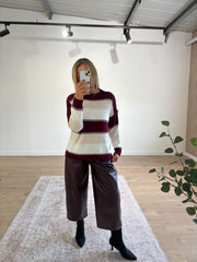 Wine Striped Knit Angelica