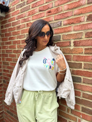 White Good Vibes Tee Coleen