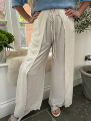 Stone Tie Detail Wrap Trousers