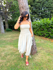 Stone Cargo Pocket Jumpsuit Verity