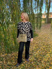 Black Tie Dye Knit Skylar