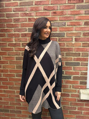 Black Diamond Knitted Jumper Victoria