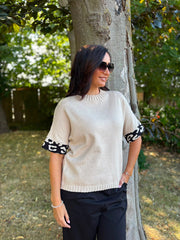 Stone Leopard Cuff Knit Jessica