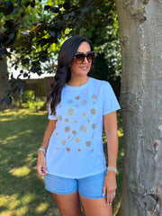 Mocha Diamante Circle Pattern Tee April