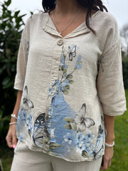 Stone Floral Butterfly Co-Ord Set Reeva