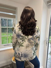 Stone Leaf Print Roll Neck Sweatshirt Kim