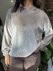 Stone Sparkle Velour Hoodie Colette