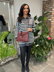 Grey Stripe Jumper Jane