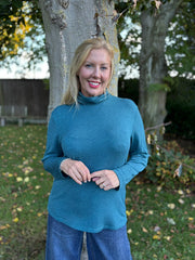 Teal Soft Roll Neck Top Kimmy