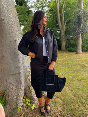 Black High Neck Jacket Mila