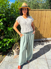Stone Net Crochet Top Fran