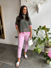 Pink Sequin Star Trousers