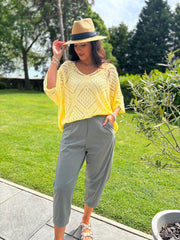Khaki Barrel Leg Trousers