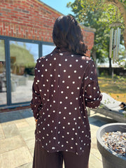 Chocolate Polka Dot Take You Anywhere Jacket