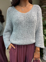 Grey Popcorn Knit Martha
