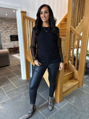 Black Mesh Top Sofia