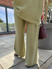Khaki Sequin Star Trousers Taryn